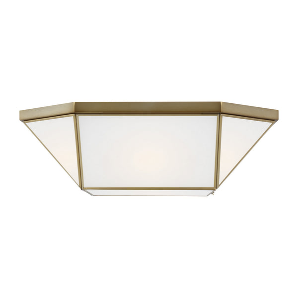 Visual Comfort Studio - 7679454-848 - Four Light Flush Mount - Morrison - Satin Brass from Lighting & Bulbs Unlimited in Charlotte, NC