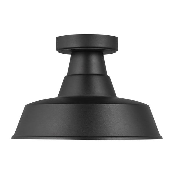 Visual Comfort Studio - 7837401-12 - One Light Outdoor Flush Mount - Barn Light - Black from Lighting & Bulbs Unlimited in Charlotte, NC