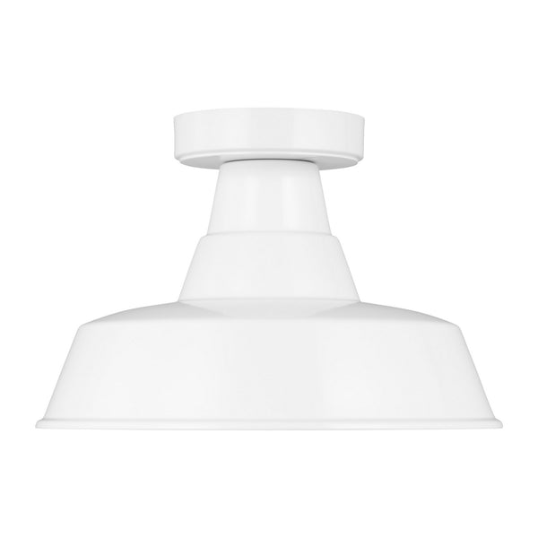 Visual Comfort Studio - 7837401-15 - One Light Outdoor Flush Mount - Barn Light - White from Lighting & Bulbs Unlimited in Charlotte, NC