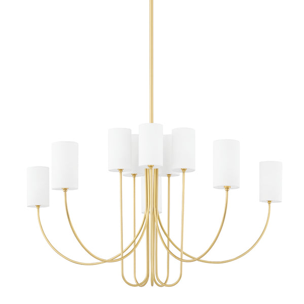 Hudson Valley - 6848-AGB - Ten Light Chandelier - Harlem - Aged Brass from Lighting & Bulbs Unlimited in Charlotte, NC
