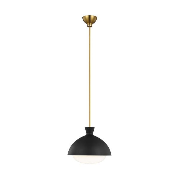 Visual Comfort Studio - AEP1031BBSMBK - One Light Pendant - Lucerne - Midnight Black and Burnished Brass from Lighting & Bulbs Unlimited in Charlotte, NC