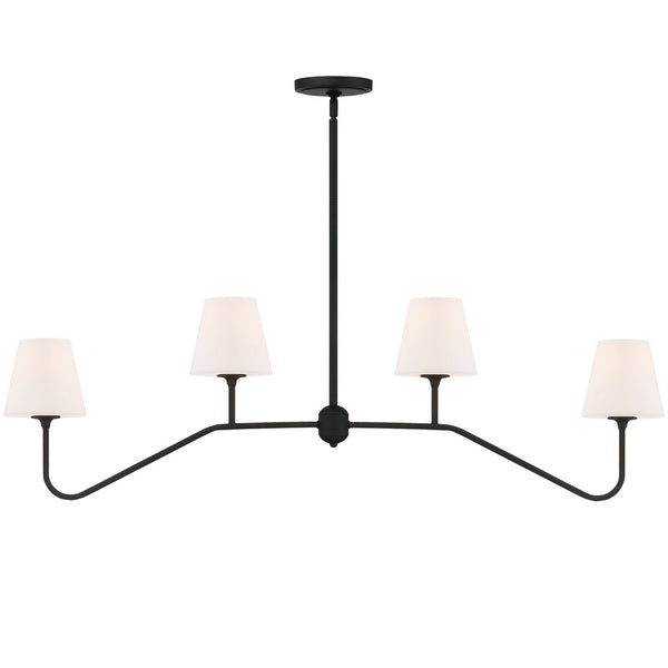 Crystorama - KEE-A3004-BF - Four Light Chandelier - Keenan - Black Forged from Lighting & Bulbs Unlimited in Charlotte, NC