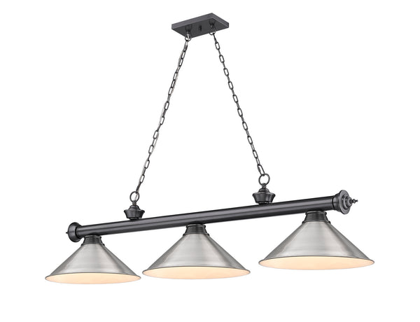 Z-Lite - 2306-3BP-BN15 - Three Light Billiard - Cordon - Bronze Plate from Lighting & Bulbs Unlimited in Charlotte, NC