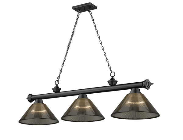 Z-Lite - 2306-3MB-ARS - Three Light Billiard - Cordon - Matte Black from Lighting & Bulbs Unlimited in Charlotte, NC