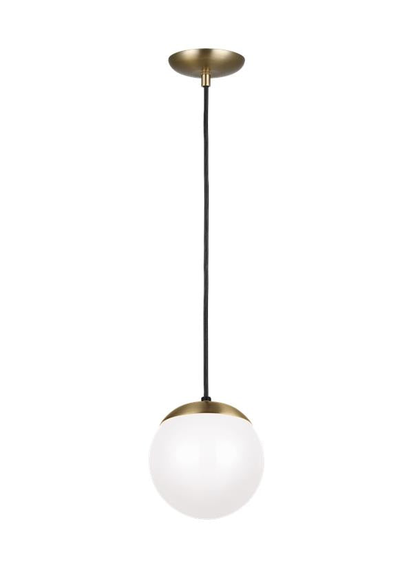 Visual Comfort Studio - 6018EN3-848 - One Light Pendant - Leo - Hanging Globe - Satin Brass from Lighting & Bulbs Unlimited in Charlotte, NC