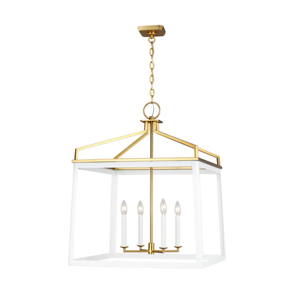 Visual Comfort Studio - CC1544MWTBBS - Four Light Lantern - Carlow - Matte White from Lighting & Bulbs Unlimited in Charlotte, NC