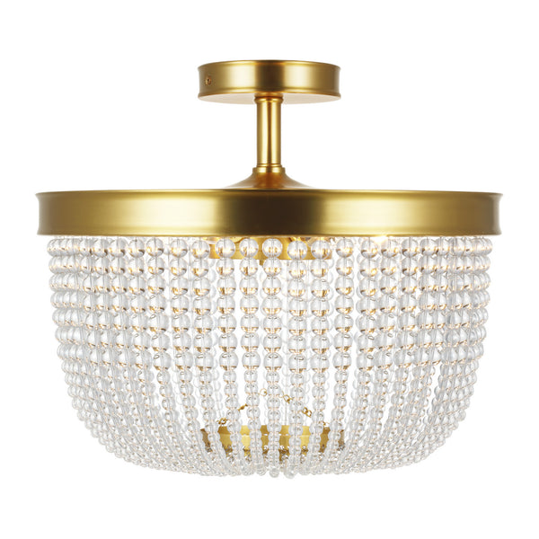 Visual Comfort Studio - CF1076BBS - Six Light Semi Flush Mount - Summerhill - Burnished Brass from Lighting & Bulbs Unlimited in Charlotte, NC