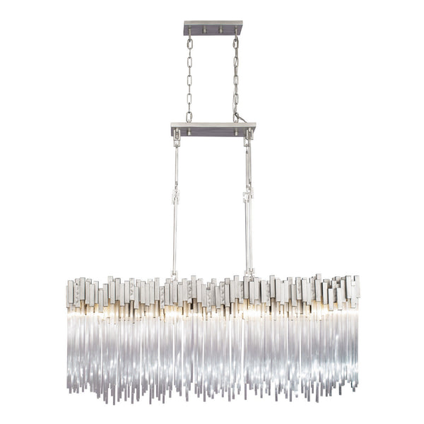 Varaluz - 309N08RN - Eight Light Linear Pendant - Matrix - Rainy Night from Lighting & Bulbs Unlimited in Charlotte, NC
