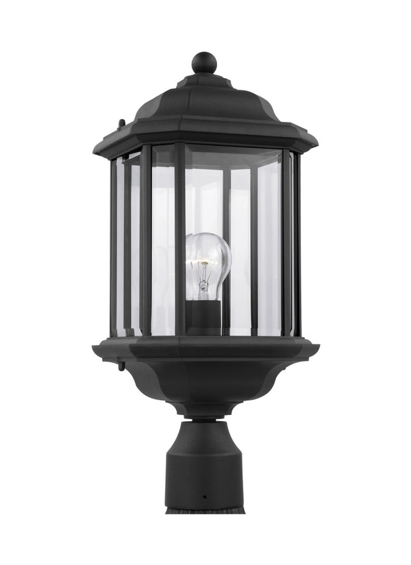Generation Lighting - 82029-12 - One Light Outdoor Post Lantern - Kent - Black from Lighting & Bulbs Unlimited in Charlotte, NC