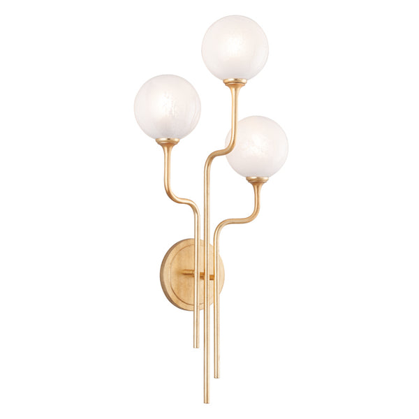 Corbett Lighting - 332-03-VGL - Three Light Wall Sconce - Onyx - Vintage Gold Leaf from Lighting & Bulbs Unlimited in Charlotte, NC