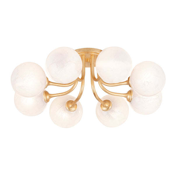 Corbett Lighting - 332-08-VGL - Eight Light Semi Flush Mount - Onyx - Vintage Gold Leaf from Lighting & Bulbs Unlimited in Charlotte, NC