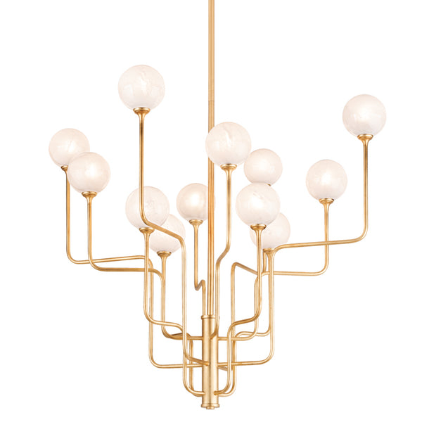 Corbett Lighting - 332-45-VGL - 12 Light Chandelier - Onyx - Vintage Gold Leaf from Lighting & Bulbs Unlimited in Charlotte, NC