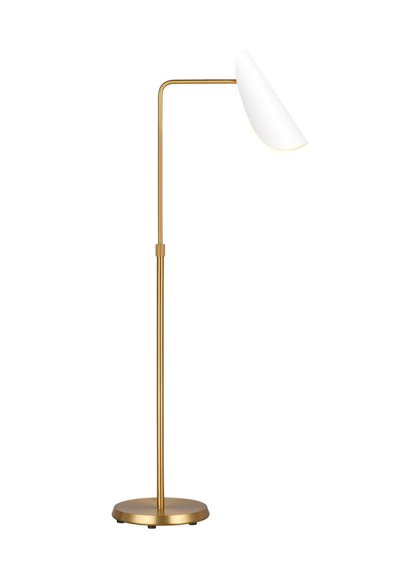 Visual Comfort Studio - AET1001BBSMWT1 - One Light Floor Lamp - Tresa - Matte White and Burnished Brass from Lighting & Bulbs Unlimited in Charlotte, NC