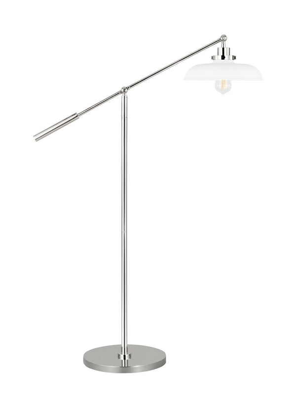 Visual Comfort Studio - CT1141MWTPN1 - One Light Floor Lamp - Wellfleet - Matte White and Polished Nickel from Lighting & Bulbs Unlimited in Charlotte, NC