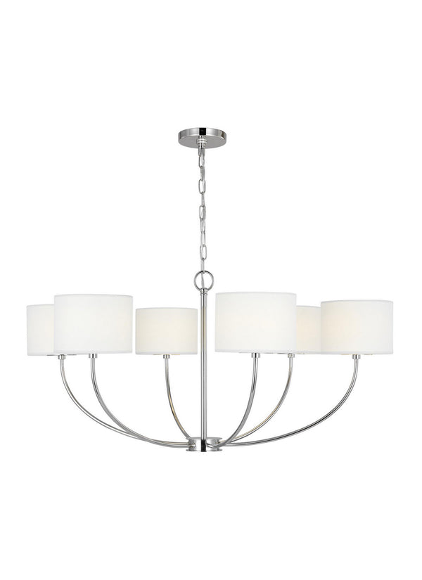 Visual Comfort Studio - KSC1046PN - Six Light Chandelier - Sawyer - Polished Nickel from Lighting & Bulbs Unlimited in Charlotte, NC