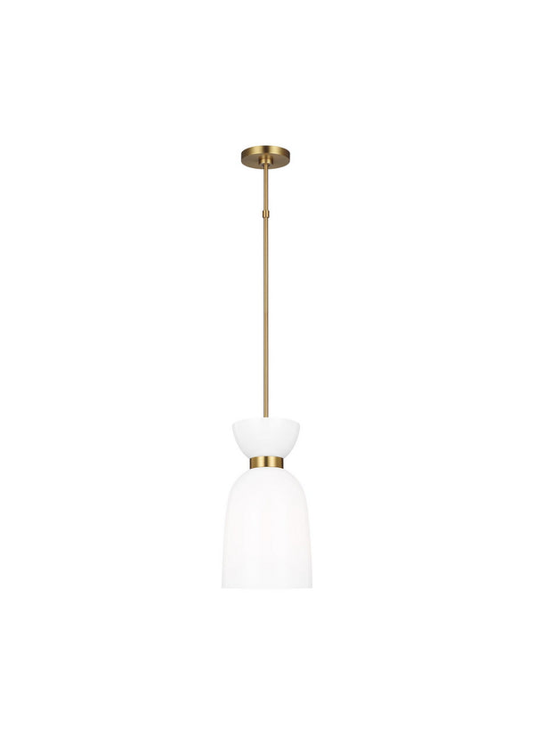 Visual Comfort Studio - KSP1031BBSMG - One Light Pendant - Londyn - Burnished Brass with Milk White Glass from Lighting & Bulbs Unlimited in Charlotte, NC