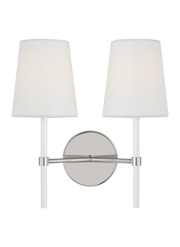 Visual Comfort Studio - KSW1102PNGW - Two Light Wall Sconce - Monroe - Polished Nickel from Lighting & Bulbs Unlimited in Charlotte, NC