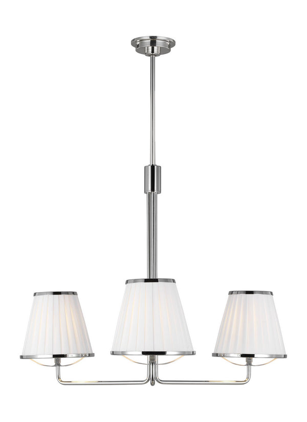 Visual Comfort Studio - LC1173PN - Three Light Chandelier - Esther - Polished Nickel from Lighting & Bulbs Unlimited in Charlotte, NC