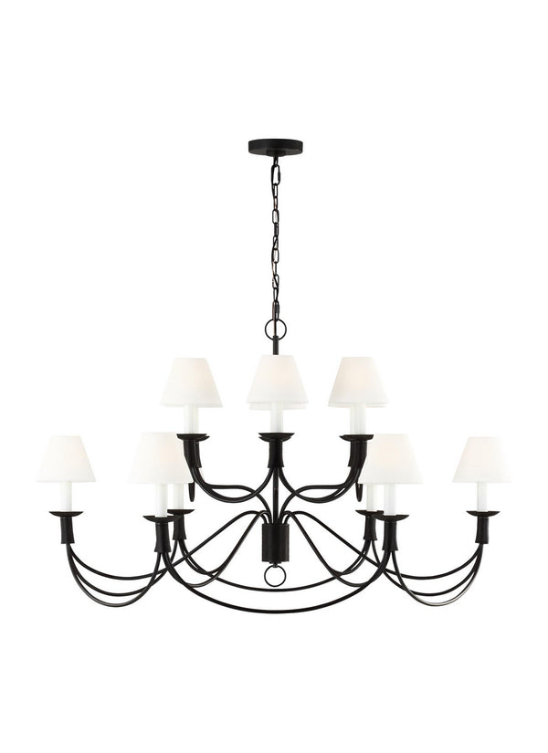 Visual Comfort Studio - LC12012AI - 12 Light Chandelier - Sullivan - Aged Iron from Lighting & Bulbs Unlimited in Charlotte, NC