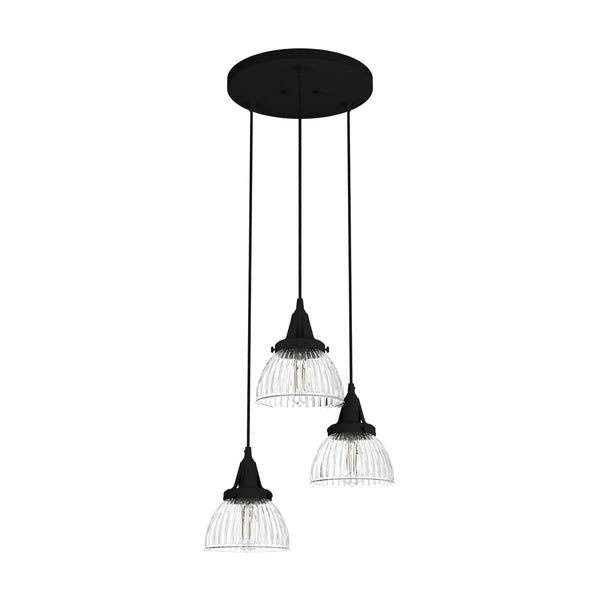 Hunter - 19174 - Three Light Cluster - Cypress Grove - Natural Black Iron from Lighting & Bulbs Unlimited in Charlotte, NC