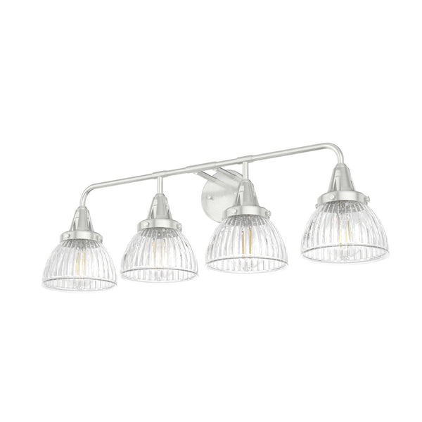 Hunter - 19354 - Four Light Vanity - Cypress Grove - Brushed Nickel from Lighting & Bulbs Unlimited in Charlotte, NC