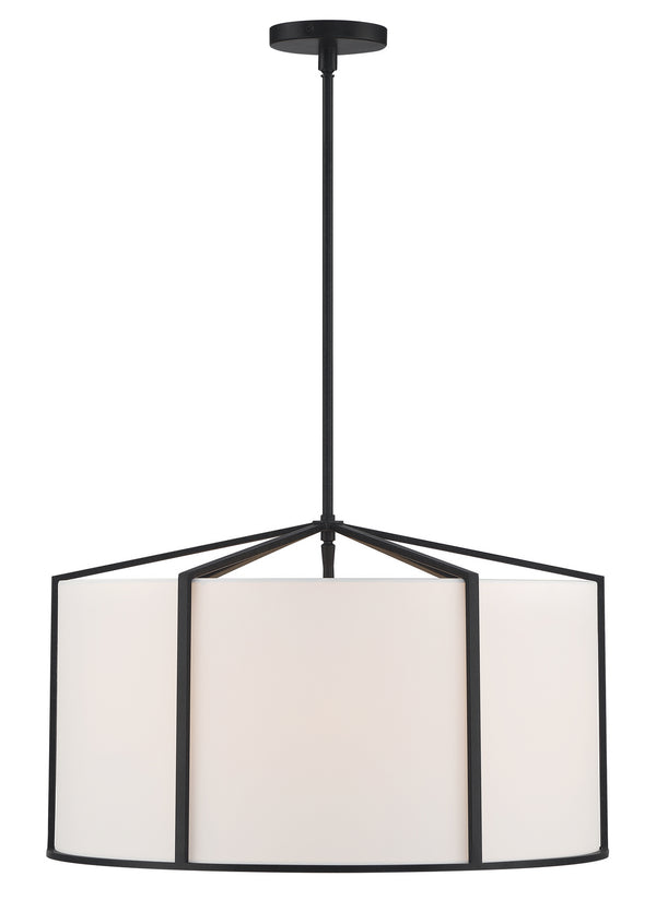 Crystorama - CAR-9206-BK - Six Light Pendant - Carlyn - Black from Lighting & Bulbs Unlimited in Charlotte, NC