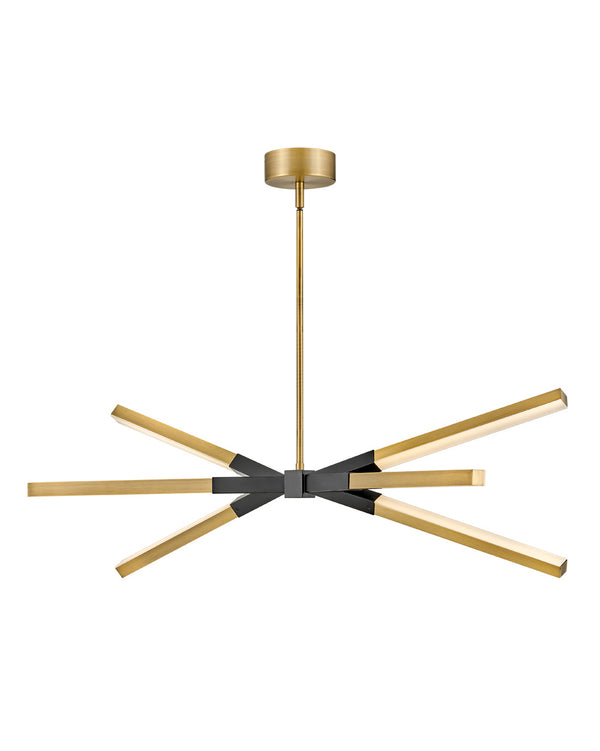 Fredrick Ramond - FR30618LCB - LED Linear Pendant - Rae - Lacquered Brass from Lighting & Bulbs Unlimited in Charlotte, NC