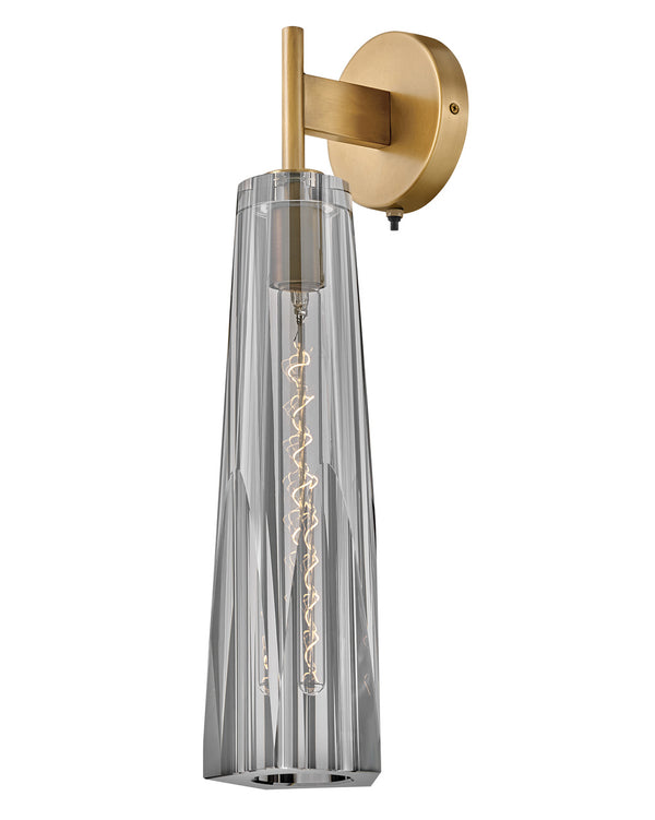 Fredrick Ramond - FR31100HBR-SM - LED Wall Sconce - Cosette - Heritage Brass with Smoked glass from Lighting & Bulbs Unlimited in Charlotte, NC
