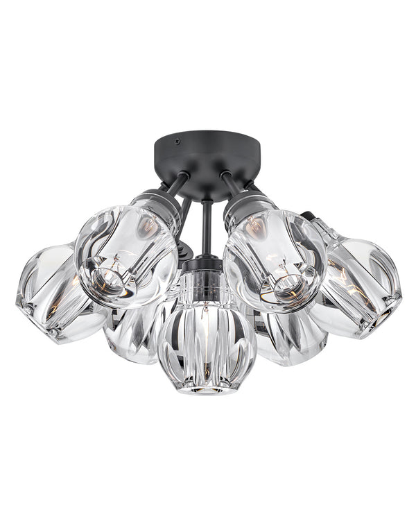 Fredrick Ramond - FR46951BLK - LED Semi-Flush Mount - Elise - Black from Lighting & Bulbs Unlimited in Charlotte, NC