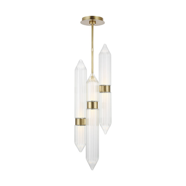 Visual Comfort Modern - 700TDLGSN10BR-LED927 - LED Pendant - Langston - Plated Brass from Lighting & Bulbs Unlimited in Charlotte, NC