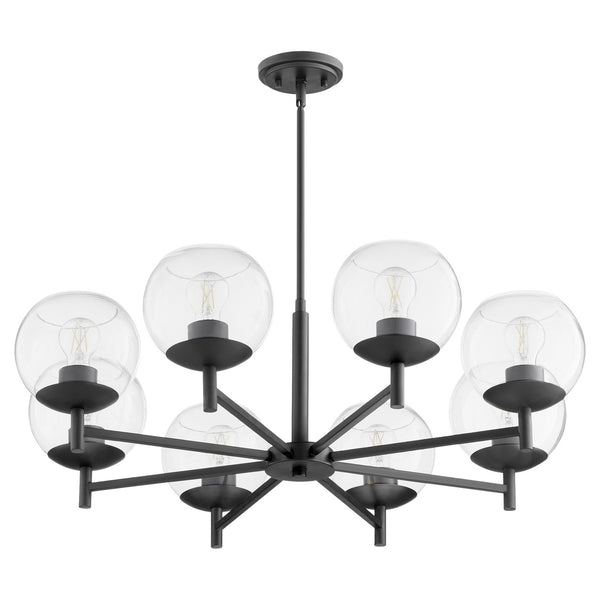 Quorum - 678-8-59 - Eight Light Chandelier - Lyon - Matte Black from Lighting & Bulbs Unlimited in Charlotte, NC