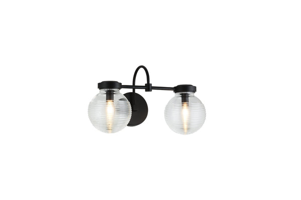 Matteo Lighting - W84002MBCL - Wall Sconce - Ridge - Matte Black from Lighting & Bulbs Unlimited in Charlotte, NC