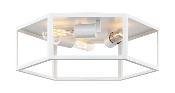 Matteo Lighting - X64503WH - Three Light Ceiling Mount - Creed - White from Lighting & Bulbs Unlimited in Charlotte, NC