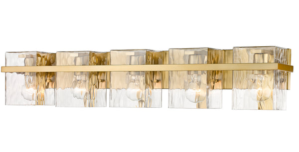Z-Lite - 1938-5V-MGLD - Five Light Vanity - Bennington - Modern Gold from Lighting & Bulbs Unlimited in Charlotte, NC
