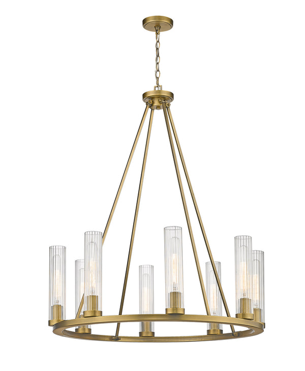 Z-Lite - 3031-8RB - Eight Light Chandelier - Beau - Rubbed Brass from Lighting & Bulbs Unlimited in Charlotte, NC