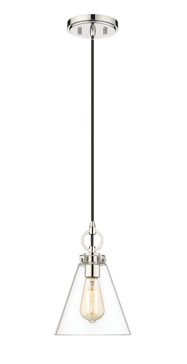 Z-Lite - 3034P8-PN - One Light Pendant - Harper - Polished Nickel from Lighting & Bulbs Unlimited in Charlotte, NC