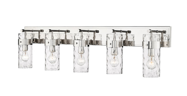 Z-Lite - 3035-5V-PN - Five Light Vanity - Fontaine - Polished Nickel from Lighting & Bulbs Unlimited in Charlotte, NC