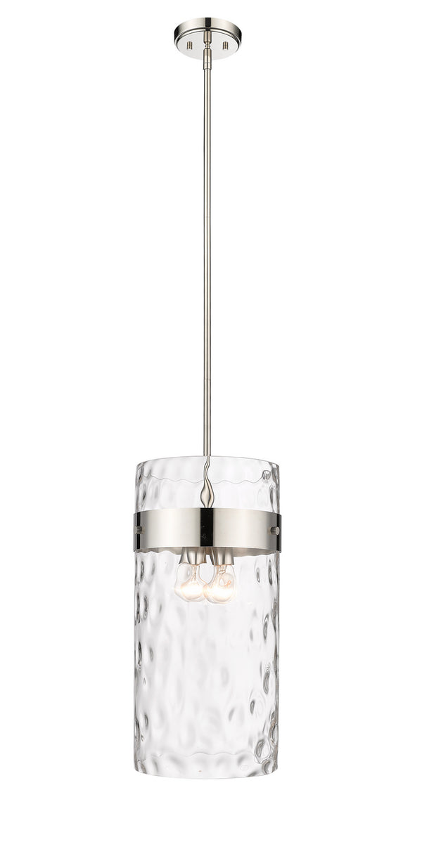 Z-Lite - 3035P12-PN - Four Light Pendant - Fontaine - Polished Nickel from Lighting & Bulbs Unlimited in Charlotte, NC