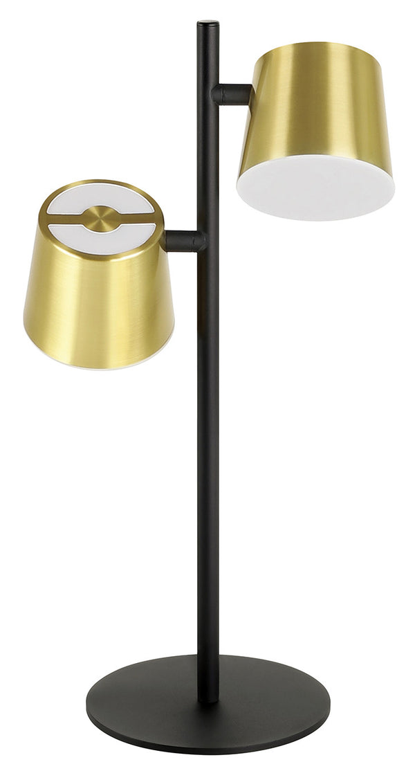 Eglo USA - 39986A - LED Table Lamp - Altamira - Structured Black & Brass from Lighting & Bulbs Unlimited in Charlotte, NC