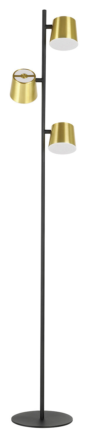 Eglo USA - 39987A - LED Floor Lamp - Altamira - Structured Black & Brass from Lighting & Bulbs Unlimited in Charlotte, NC