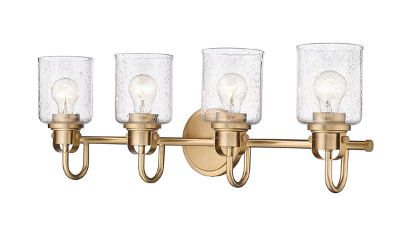Z-Lite - 340-4V-HG - Four Light Vanity - Kinsley - Heirloom Gold from Lighting & Bulbs Unlimited in Charlotte, NC