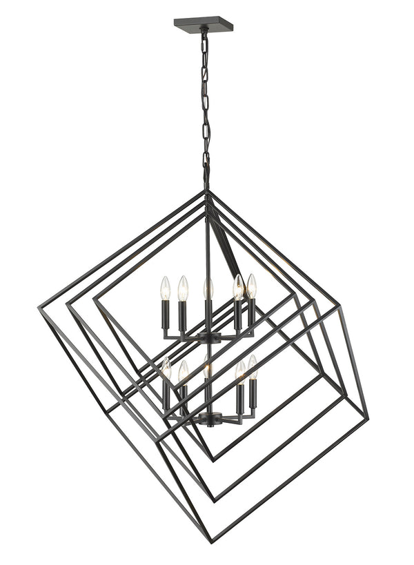 Z-Lite - 457-10MB - Ten Light Chandelier - Euclid - Matte Black from Lighting & Bulbs Unlimited in Charlotte, NC