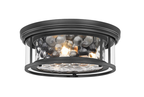 Z-Lite - 493F3-MB - Three Light Flush Mount - Clarion - Matte Black from Lighting & Bulbs Unlimited in Charlotte, NC
