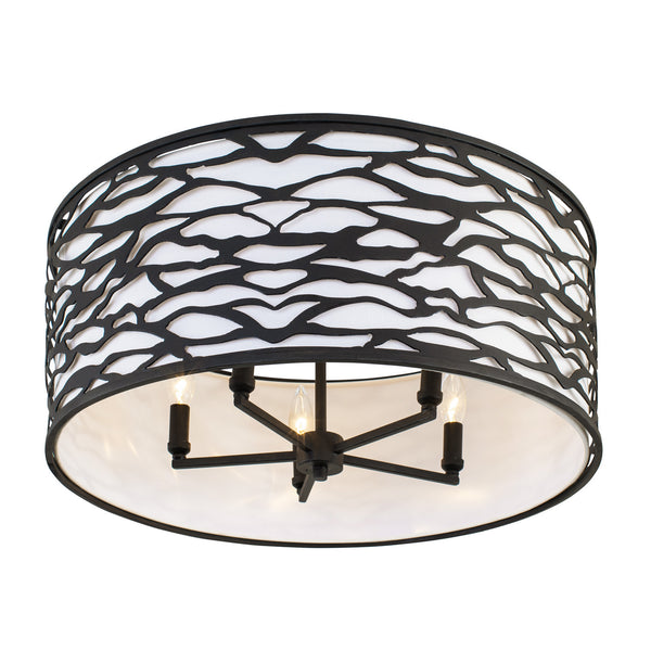 Varaluz - 348S05CB - Five Light Convertible Semi-Flush/Pendant - Kato - Carbon from Lighting & Bulbs Unlimited in Charlotte, NC