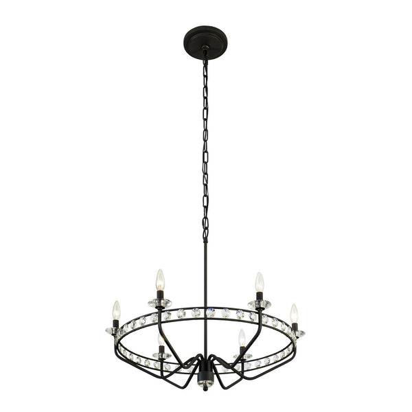 Varaluz - 363C06CB - Six Light Chandelier - Monroe - Carbon from Lighting & Bulbs Unlimited in Charlotte, NC