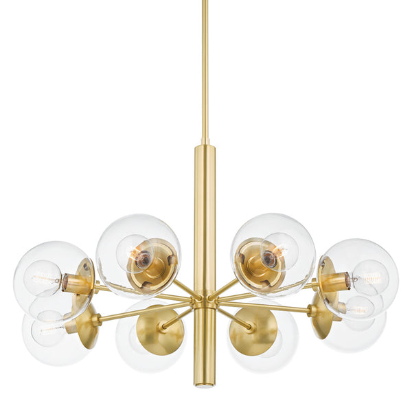 Mitzi - H503808-AGB - Eight Light Chandelier - Meadow - Aged Brass from Lighting & Bulbs Unlimited in Charlotte, NC