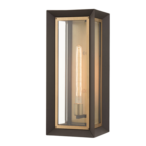 Troy Lighting - B4053-TBZ/PBR - One Light Outdoor Wall Sconce - Lowry - Textured Bronze/Patina Brass from Lighting & Bulbs Unlimited in Charlotte, NC