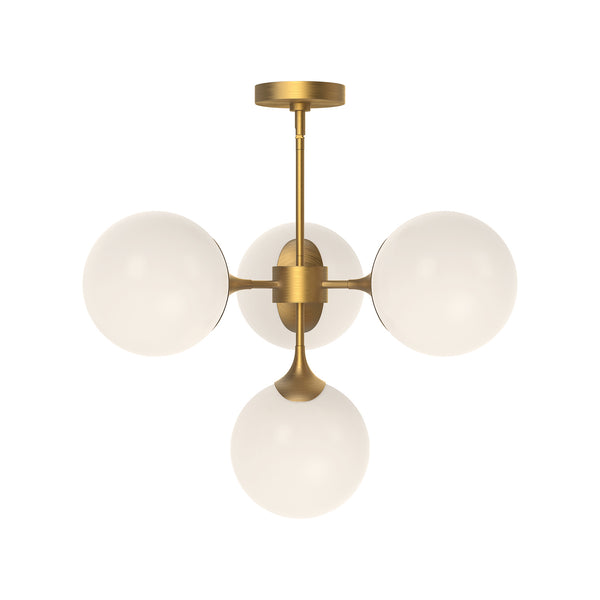 Alora - CH505426AGOP - Four Light Chandelier - Nouveau - Aged Gold/Opal Matte Glass from Lighting & Bulbs Unlimited in Charlotte, NC