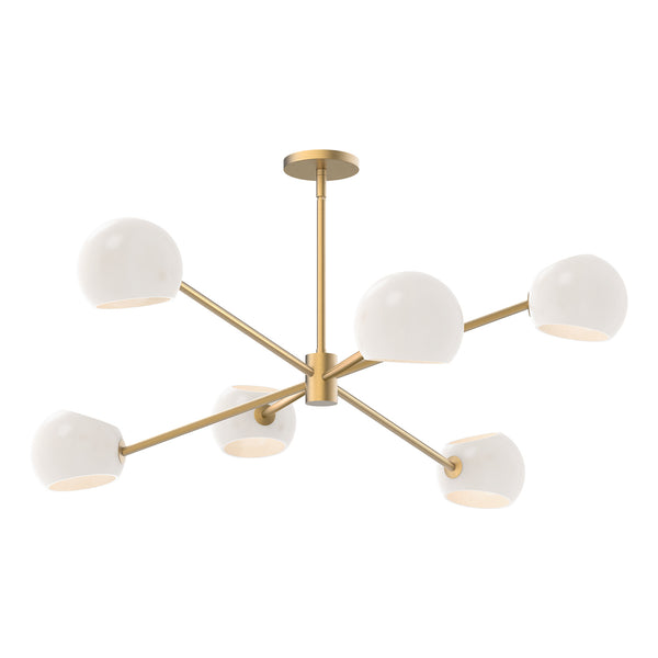 Alora - CH548637BGOP - Six Light Chandelier - Willow - Brushed Gold/Opal Matte Glass from Lighting & Bulbs Unlimited in Charlotte, NC