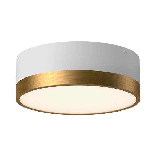 Alora - FM556212AGWH - Two Light Flush Mount - Brisbane - Aged Gold/White from Lighting & Bulbs Unlimited in Charlotte, NC